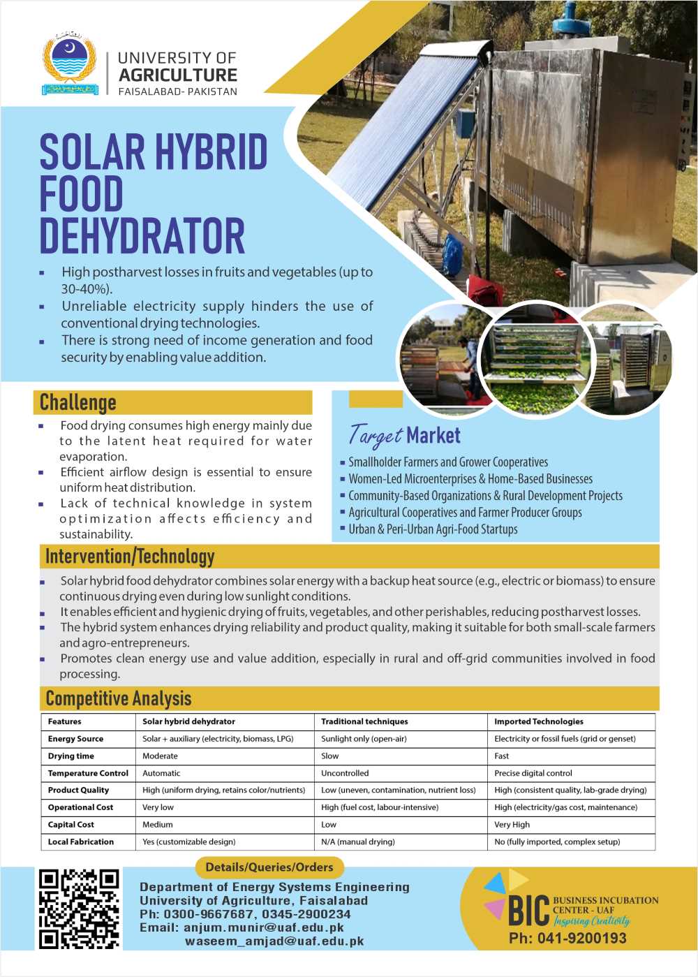 SOLAR HYBRID DEHYDRATOR